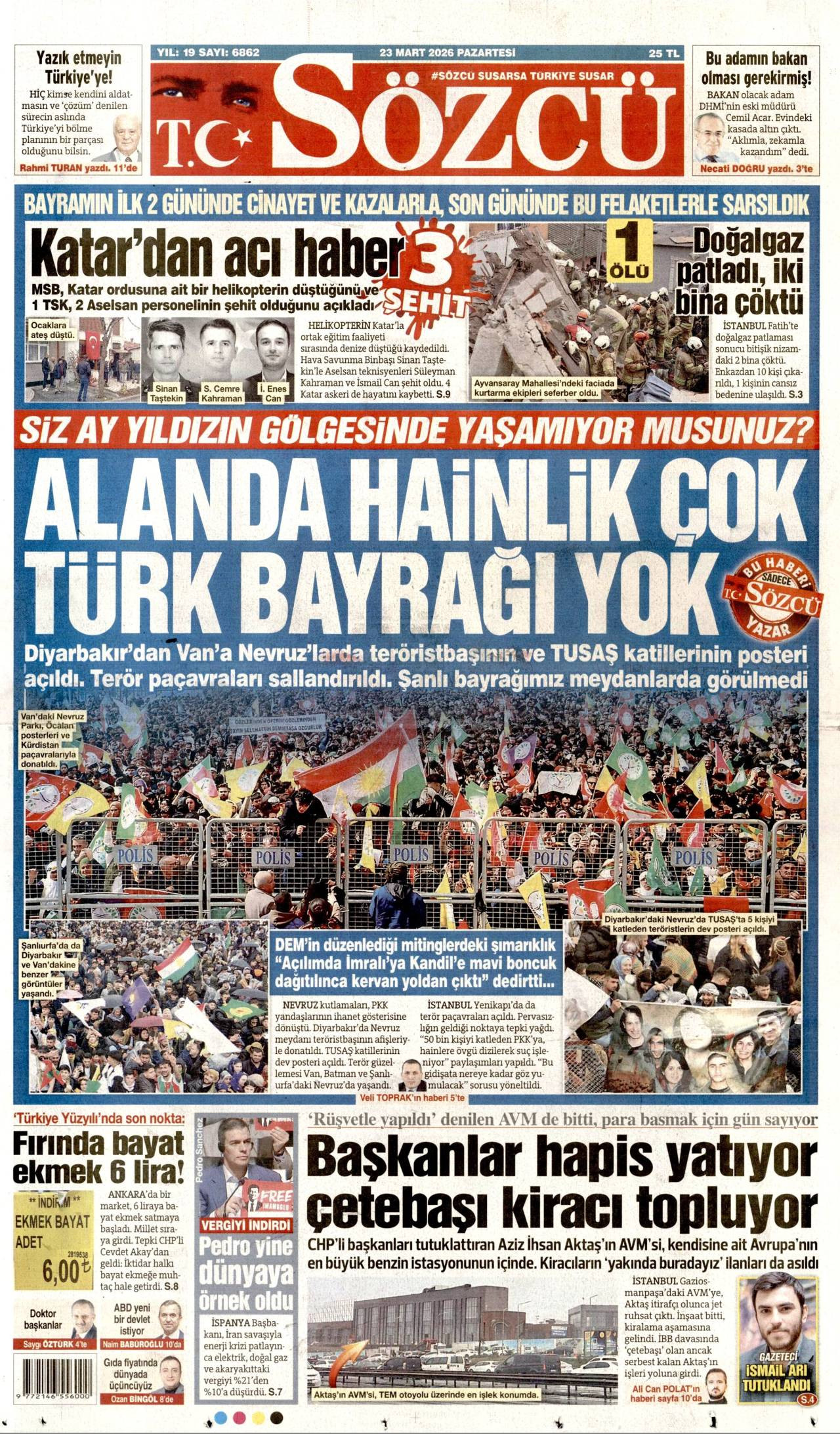 Sözcü Gazete Manşeti