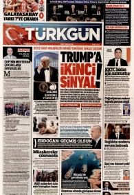 Türkgün Gazetesi Gazete Manşeti