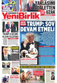 Yeni Birlik Gazetesi Gazete Manşeti