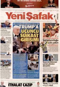 Yeni Şafak Gazetesi Gazete Manşeti