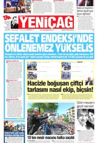 Yeniçağ Gazetesi Gazete Manşeti